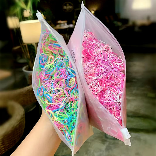 1000Pcs/Pack Girls Colorful Small Disposable Rubber Bands Gum for Ponytail Hold Scrunchie Hair Bands Fashion Hair Accessories